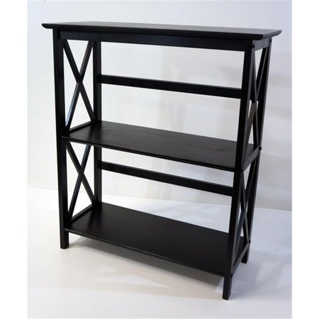 DAPHNES DINNETTE Ltd  Montego 3 tier Bookcase  Black DA146323